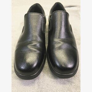 DS Work Manager Slip On Shoes Mens 8.5M Black Leather Memory‎ Foam